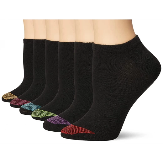 Hanes Women's Ultimate Lightweight Vent No Show Sock 6-Pack, Black,L Hanes Women's Ultimate Lightweight Vent No Show Sock 6-Pack, Black,L