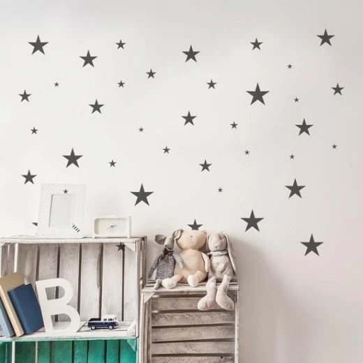 Stars Stickers ,Grey Stars Stickers ,Grey