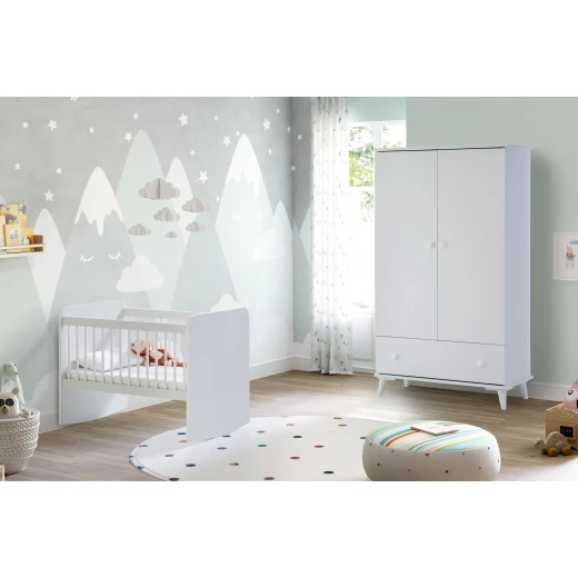 Babywhen Rocking Mini Crib White - Image 2