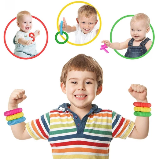 أنابيب السحب والبوب الممتعة للأطفال قابلة للتمدد, ألوان عشوائية, 2 حبة - Image 4