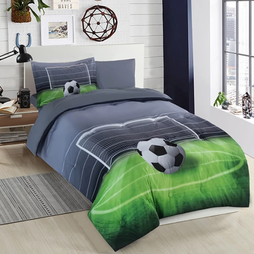 طقم لحاف 4 قطع مزدوج بتصميم كرة القدم من نوفا هوم طقم لحاف 4 قطع مزدوج بتصميم كرة القدم من نوفا هوم