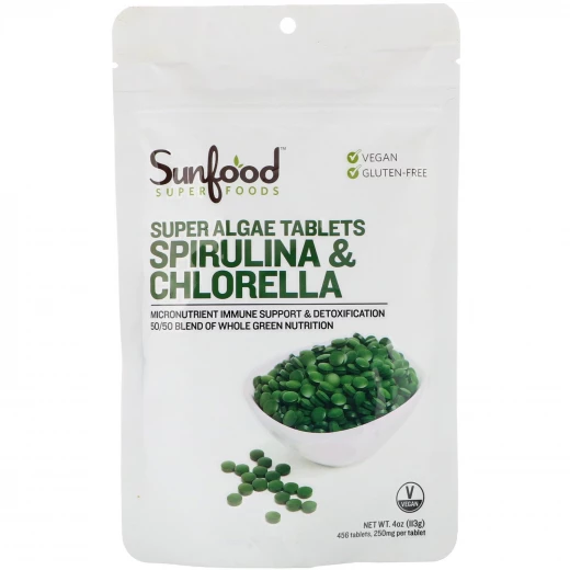 Sunfood Spirulina & Chlorella Tablets (113g) Sunfood Spirulina & Chlorella Tablets (113g)
