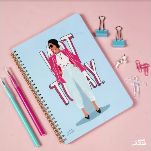 دفتر سلك بتصميم جميل مقاس A5 من مفكرة
