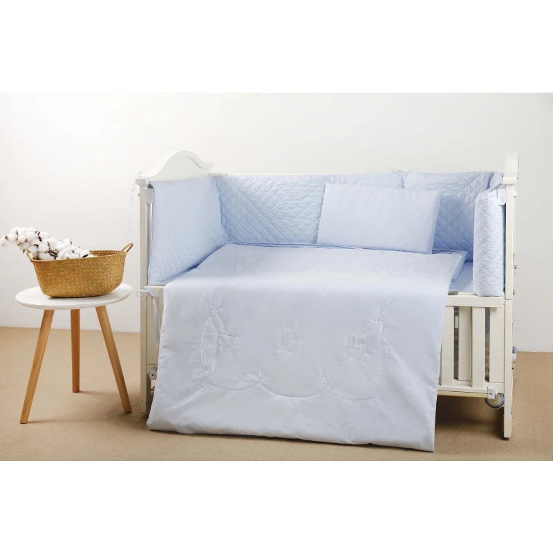 Pupa Bed Linen Set, 60 cm, 4 Pieces - Blue - Pupa