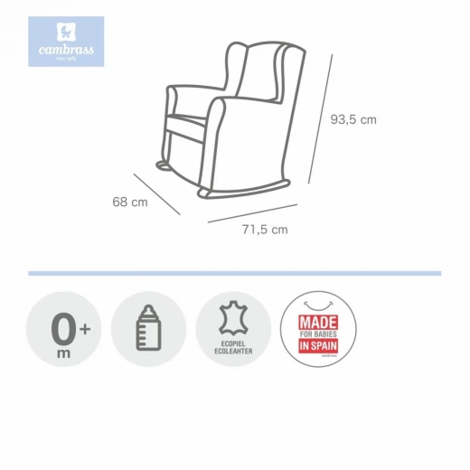 Cambrass Nursing Chair Liso E Beige 68x71.5x93.5 Cm - Cambrass - Image 3
