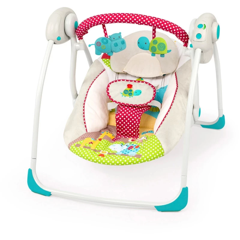 كرسي متحرك للبيبي، احمر /ارق