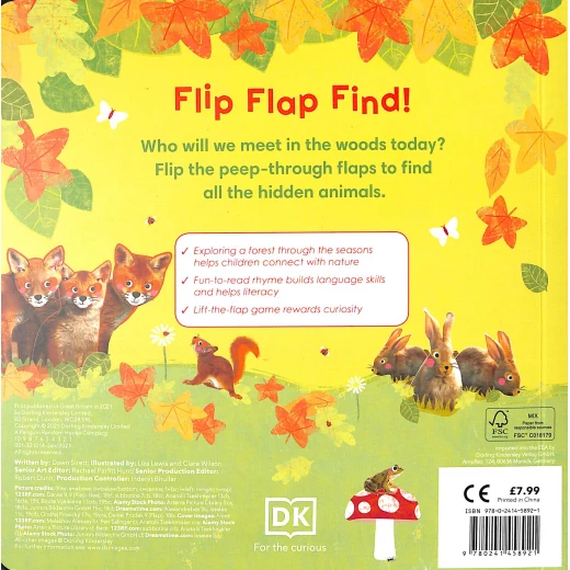 DK Books Into The Woods Toddler Board Book: Peek Through Flaps Nature Exploration for Kids - DK Books - Image 3