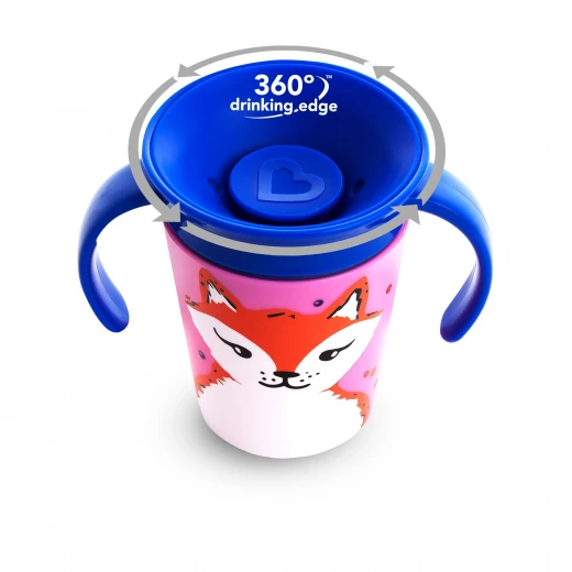كوب للشرب  ذو 360 درجة  180 مل - بتصميم ثعلب من منشكن - منشكن - Image 2