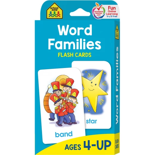 School Zone Word Families Flash Cards Educational Rhyming Words Learning for Kids 54 Cards Vocabulary Phonics School Zone Word Families Flash Cards Educational Rhyming Words Learning for Kids 54 Cards Vocabulary Phonics