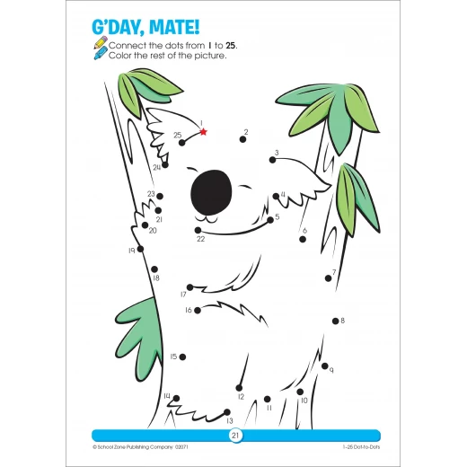 School Zone Book: 1-25 Dot-to-Dots Preschool Workbook - School Zone - Image 4