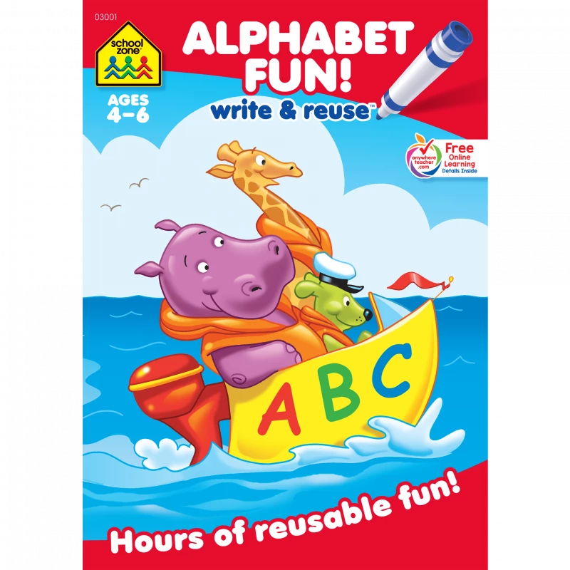 School Zone Book: Alphabet Fun! Write & Reuse Workbook - School Zone