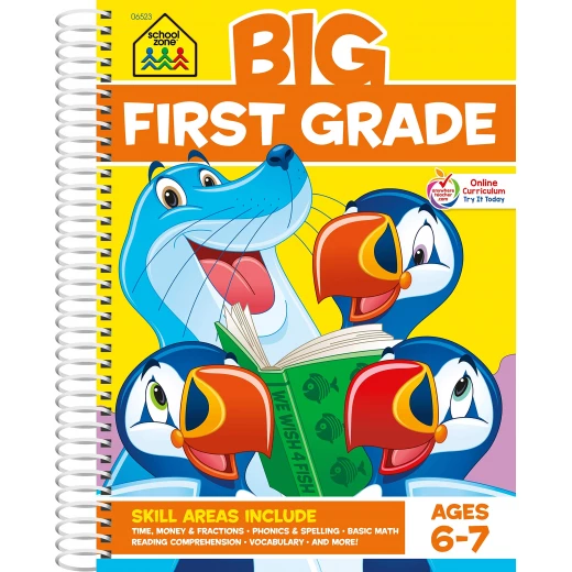 School Zone Book: Big First Grade Workbook (Spiral Bound)