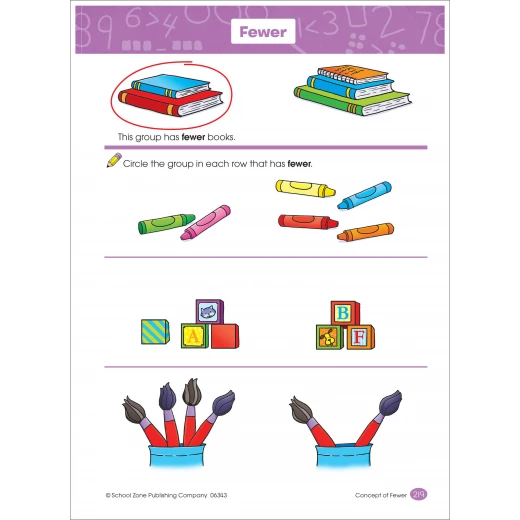 School Zone Book: Big Math K-1 Workbook - School Zone - Image 2