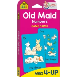 School Zone Old Maid Numbers Card Game for Kids | Matching & Number Learning Fun | 56 Cards
