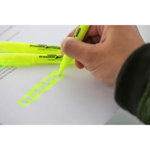 قلم تمييز أصفر قابل للمسح من بازيك (3/عبوة) - بازيك - Image 2