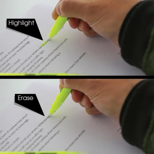 قلم تمييز أصفر قابل للمسح من بازيك (3/عبوة) - بازيك - Image 3