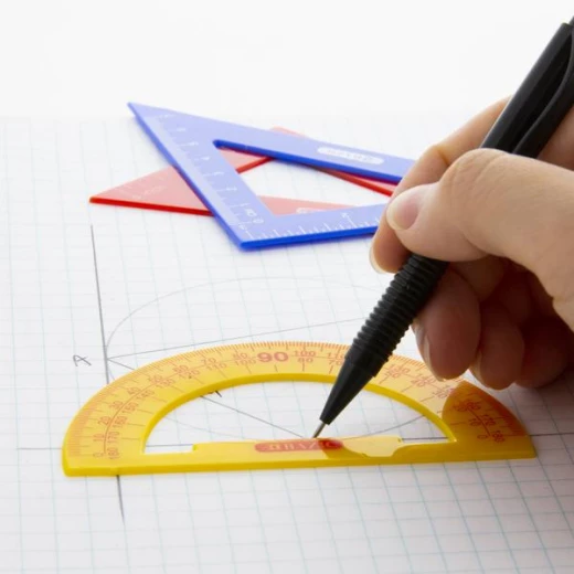 مجموعات أدوات الرياضيات للطالب من بازيك (1 / حزمة) ,ألوان متنوعة اختيارعشوائي - بازيك - Image 3