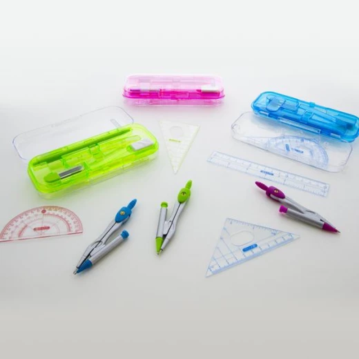 Bazic Bright Color Math Tool Sets, 9 Pcs ,1 Pack, Assorted Colors - Bazic - Image 5