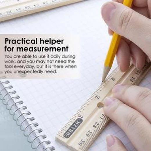 Bazic Wooden Ruler ,30cm - Bazic - Image 3