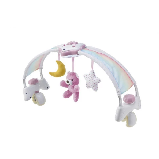 Chicco First Dreams 2-in-1 Rainbow Sky Bed Arch Mobile, Rosa - Chicco - Image 4