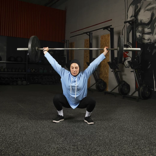 RB Women's Squat Hoodie , Free Size, Sky Blue - RB - Image 7