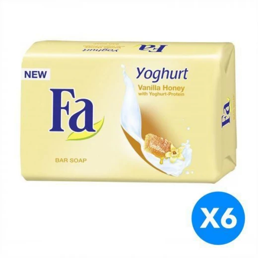 صابون يدين برائحة الفانيليا و العسل ، 75 جرام ، 6 قطع من فا - أف أي - Image 2