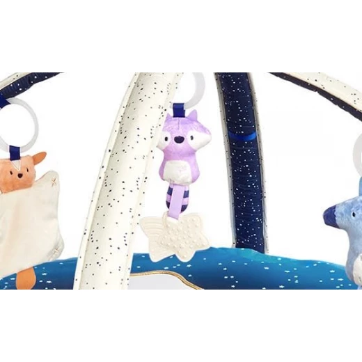 بساط لعب بتصميم اللون الكحلي و الأبيض مع ويادة و خشخيشات للعب من سكيب هوب - سكيب هوب - Image 7