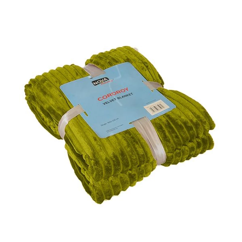Nova jacquard home cordroy winter soft flannel blanket kiwi twin - Nova Home