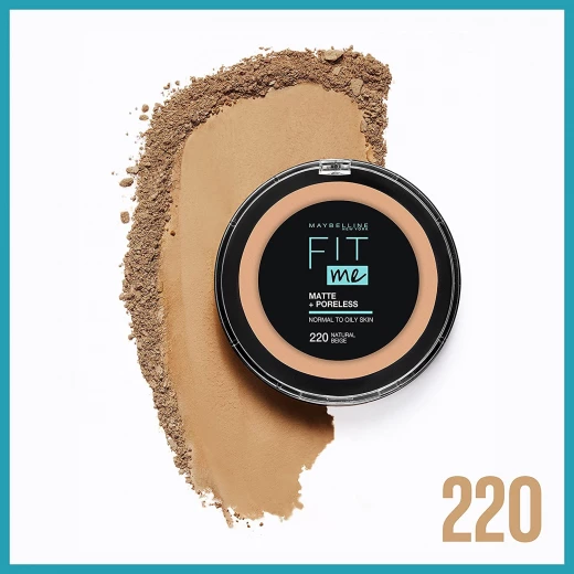 ميبيلين نيويورك بودرة فيت مي مات اند بورليس ، 220 بيج طبيعي - Maybelline - Image 4