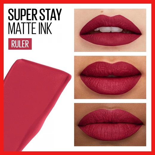 ميبيلين نيويورك احمر الشفاه سائل سوبر ستاي مات انك رولر من ميبيلين، رقم 80 (روج) - Maybelline - Image 4