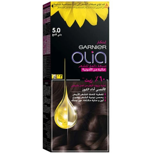 صبغة الشعر الخالية من الامونيا، بني لامع، 5.0، 209 غ من غارنييه - غارنييه - Image 4