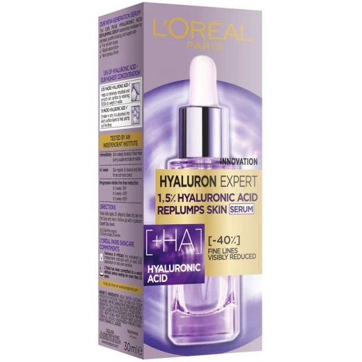 L'Oreal Paris Hyaluron Expert Replumping Serum with Hyaluronic Acid, 30ml L'Oreal Paris Hyaluron Expert Replumping Serum with Hyaluronic Acid, 30ml