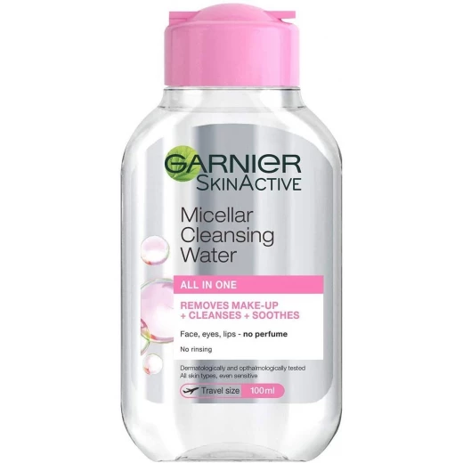 Garnier Micellar Cleansing Water for Sensitive Skin Gentle Makeup Remover 100ml Hydrating Face Cleanser