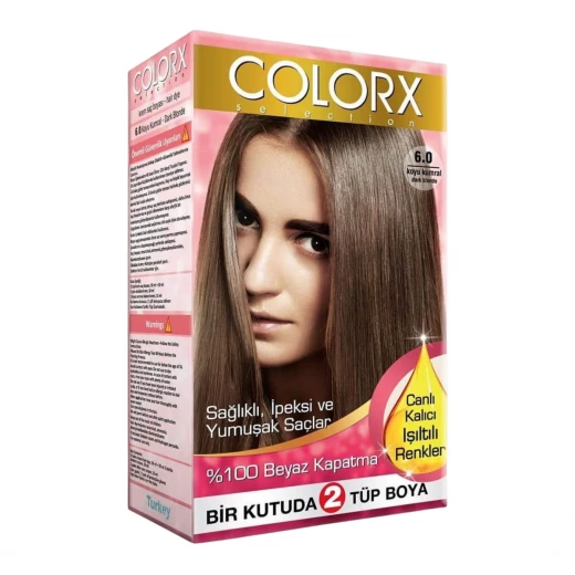 صبغة الشعر 6\0 بني غامق من كولور اكس صبغة الشعر 6\0 بني غامق من كولور اكس