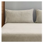 Nova home warmfit winter microfleece pillowcase set beige color 2 pieces - Nova Home