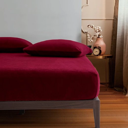 Nova home warmfit winter microfleece pillowcase set burgandy color 2 pieces - Nova Home - Image 3