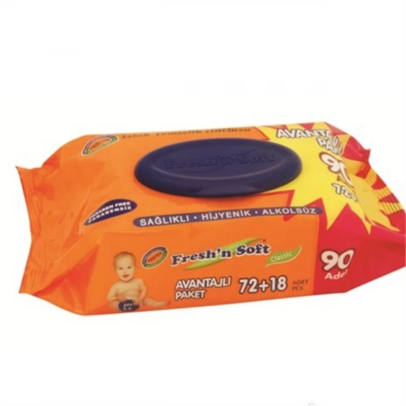 مناديل مبللة 90 منديل 25 % مجانا من فريشن سوفت - Fresh n soft