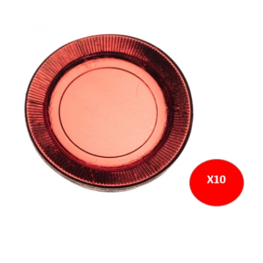 Al Shawash Plate Dis Vip, 18 Cm, 10 Pcs, Red Al Shawash Plate Dis Vip, 18 Cm, 10 Pcs, Red