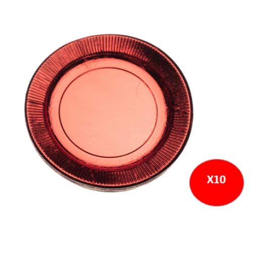 Al Shawash Plate Dis Vip, 24 Cm, 10 Pcs, Red Al Shawash Plate Dis Vip, 24 Cm, 10 Pcs, Red