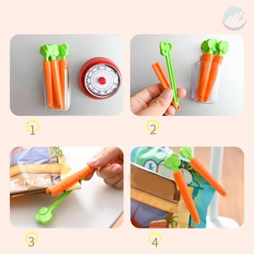 مشبك ختم الطعام ، 5 قطع ، بتصميم الجزر - Image 3