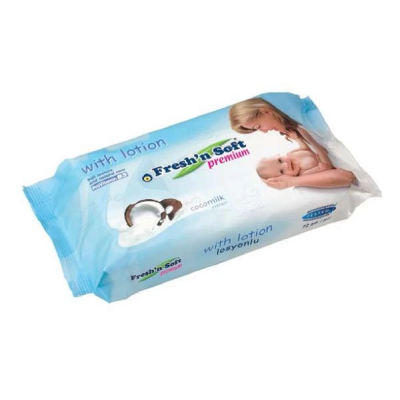مناديل مبللة بخلاصة حليب جوز الهند من فريشن سوفت - Fresh n soft