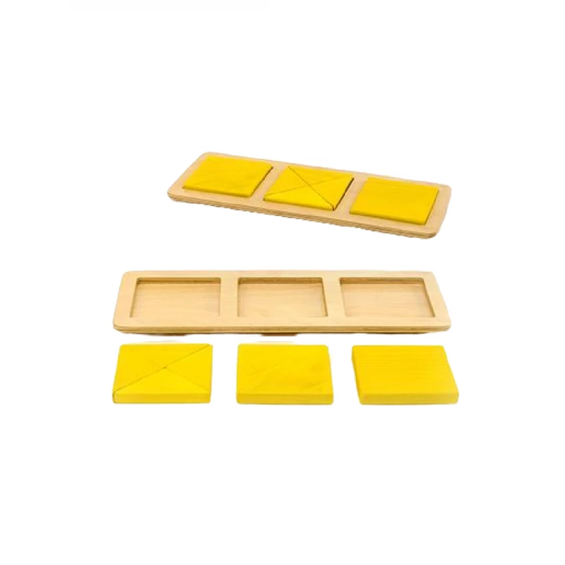 Edu Fun Squares and Triangles Game, Yellow Color - Edu Fun