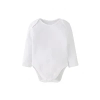 Long Sleeves Bodysuit, White,0-6 Months