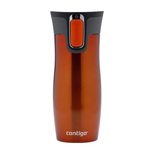 Contigo Autoseal West Loop Vacuum Insulated Stainless Steel Travel Mug 470 Ml, Tangerine Contigo Autoseal West Loop Vacuum Insulated Stainless Steel Travel Mug 470 Ml, Tangerine