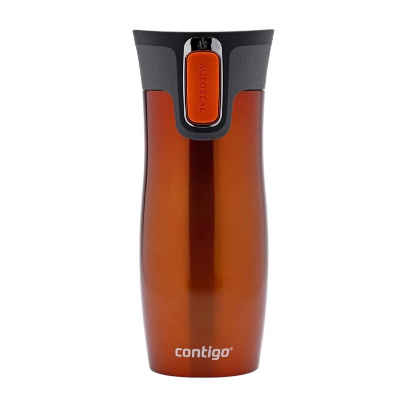 Contigo Autoseal West Loop Vacuum Insulated Stainless Steel Travel Mug 470 Ml, Tangerine - Contigo