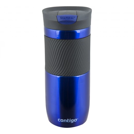 Contigo Snapseal Byron Vacuum Insulated Stainless Steel Travel Mug 470 Ml, Deep Blue Contigo Snapseal Byron Vacuum Insulated Stainless Steel Travel Mug 470 Ml, Deep Blue