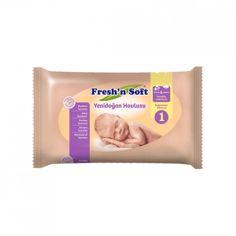 Fresh'n Soft Water Wipes Newborn Wet Towels, 40 Wipes - Fresh n soft