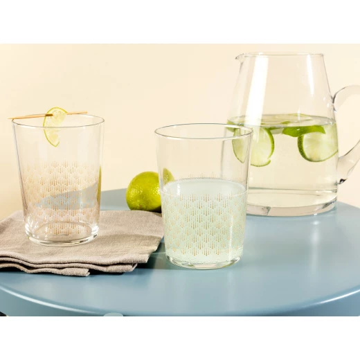 Madam Coco Pierretta-Golden Rain 4-piece Beverage Glass Set - Madame COCO - Image 2