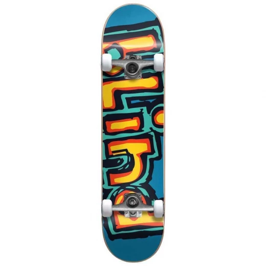 Blind OG Logo Teal Red Complete Skateboard, Size 7.75 Inches Blind OG Logo Teal Red Complete Skateboard, Size 7.75 Inches