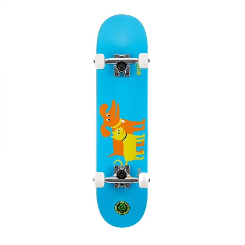 Enjoi Skateboard Cat And Dog Complete, Blue, Size 7.0 Inches - Enjoi